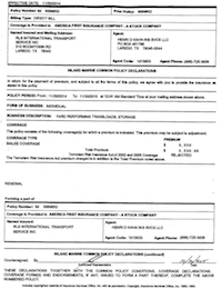 Processor Floater Declarations